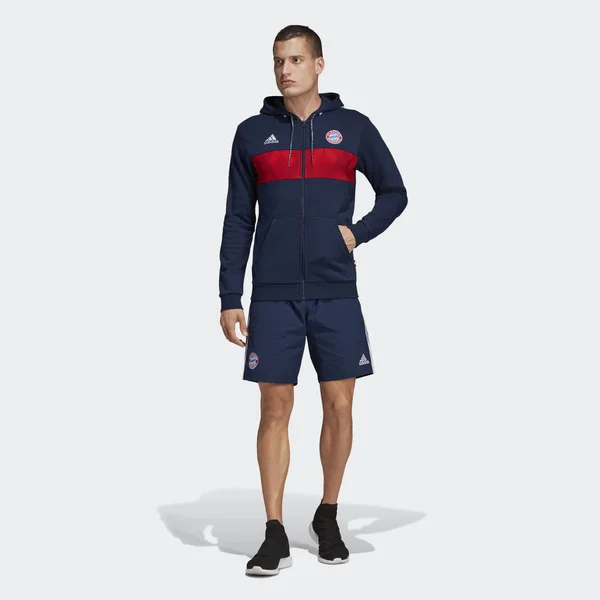 Bayern Munich Adidas Club Full-Zip Hoodie - Navy