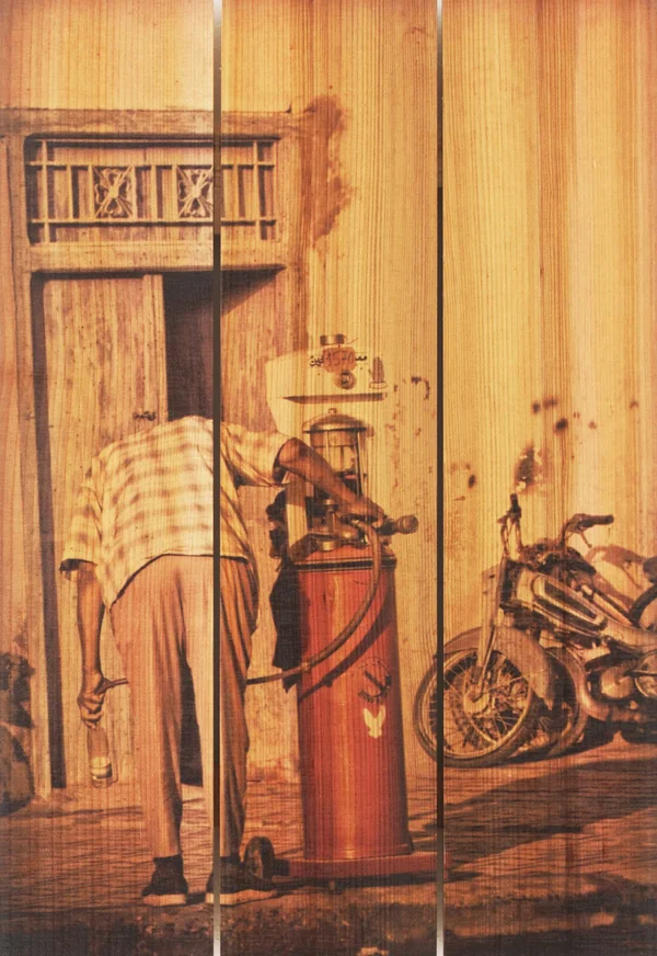 Gizaun Art Filler Up Indoor/Outdoor Full Color Cedar Wall Art