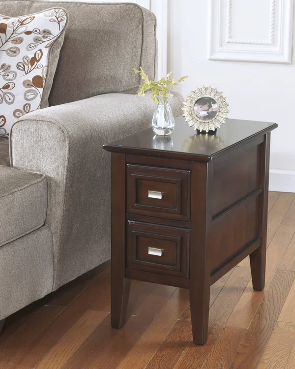 Ashley Chair Side End Table Larimer - Dark Brown