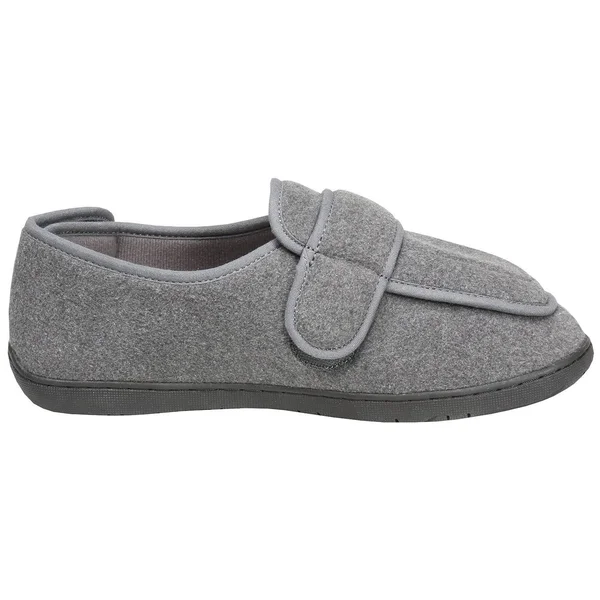 Foamtreads Men's Extra-Depth Wool Slippers for Swollen Feet - Size: 10, Gray