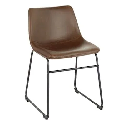 at Home Duke Espresso Industrial Modern Dining Chair - Brown, 18.0x22L x 30.7x22H x 21.7x22W