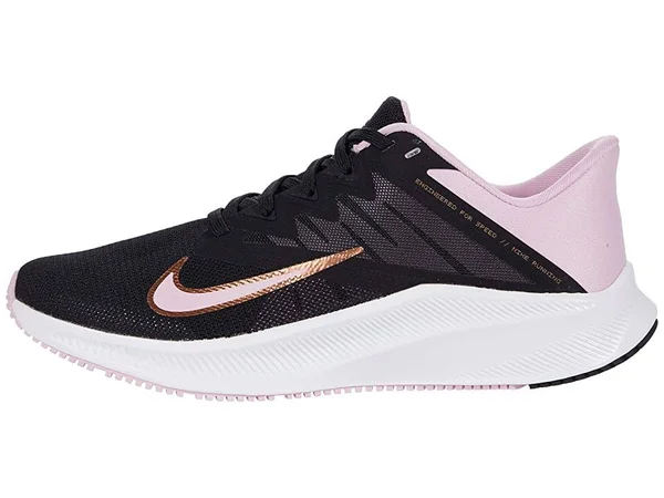 Nike Women's Quest 3 Running Shoe Black/Copper/Pink 10