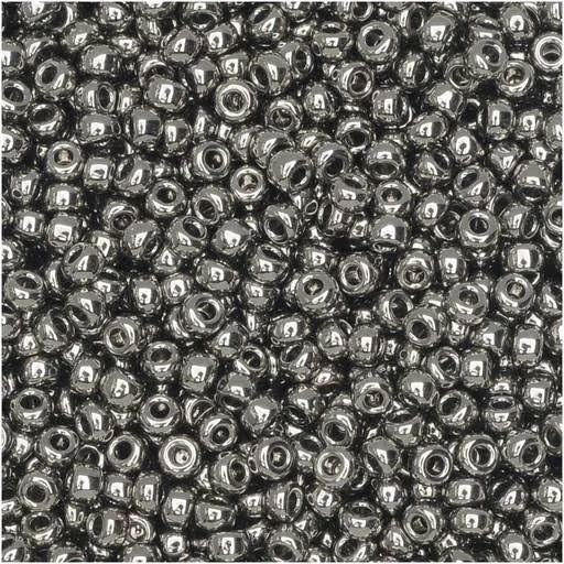 Miyuki Round Seed Beads - 11/0 size, 100 Gram Bulk Bag, #190 Nickel Plated