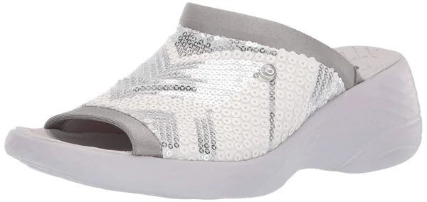 Bzees Jubilee Sandal - Women's - White/Silver