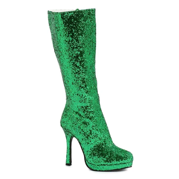 Silver Glitter Boots