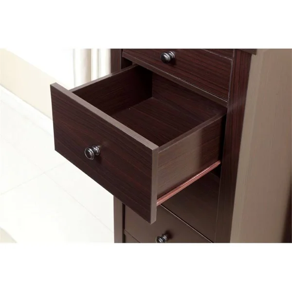 Furniture of America Weller 5 Drawer Accent Chest in Espresso