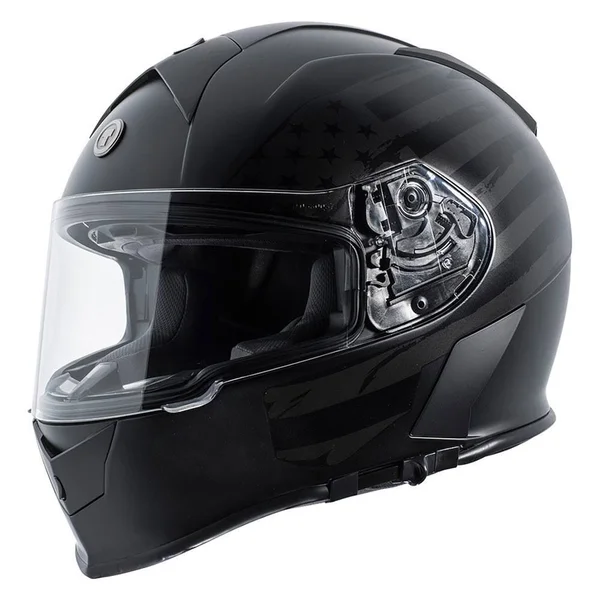 Torc Full Face T-14 Helmet Flag Flat Black X-Large