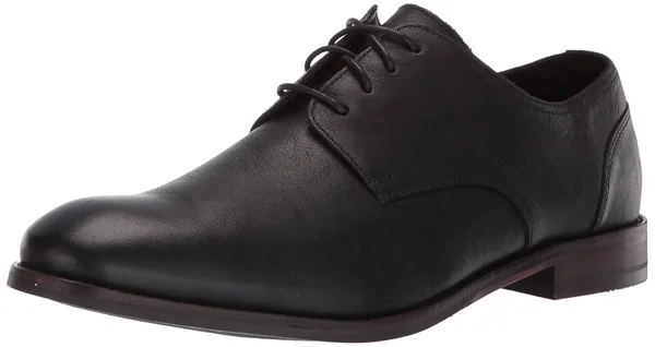 Clarks Men's Flow Plain, Black Leather Size: 10.5 M