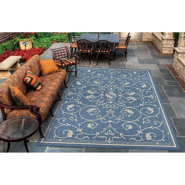 Pergola Savannah Indoor/ Outdoor Area Rug - 5&10x22 x 9&2x22 - Champagne/Taupe