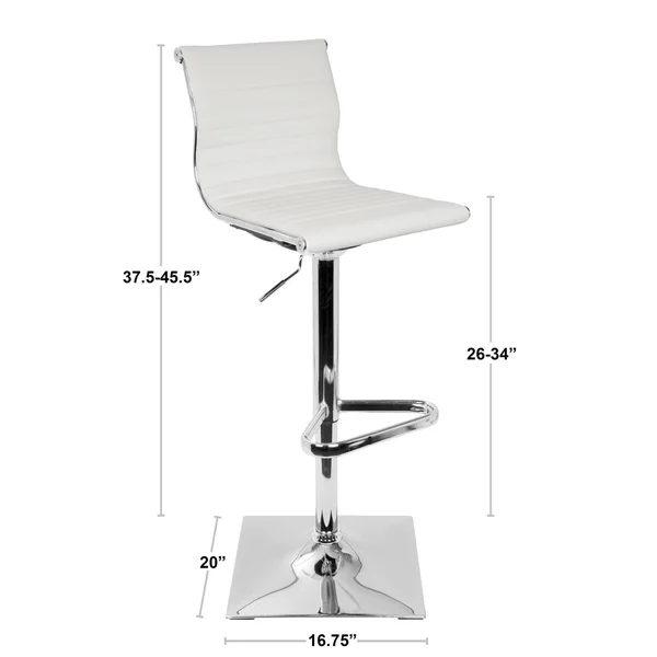 LumiSource Masters Barstool in Black/Black