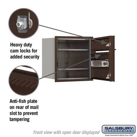 Salsbury Industries 3704S-02ZFU 4C Horizontal Mailbox, Bronze
