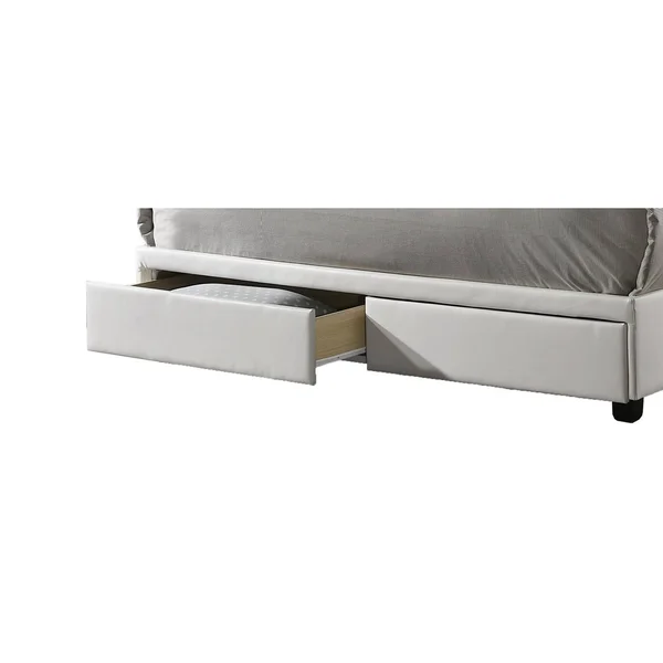 Dark Grey Velvet Uph. Storage Platform Bed - Full Size