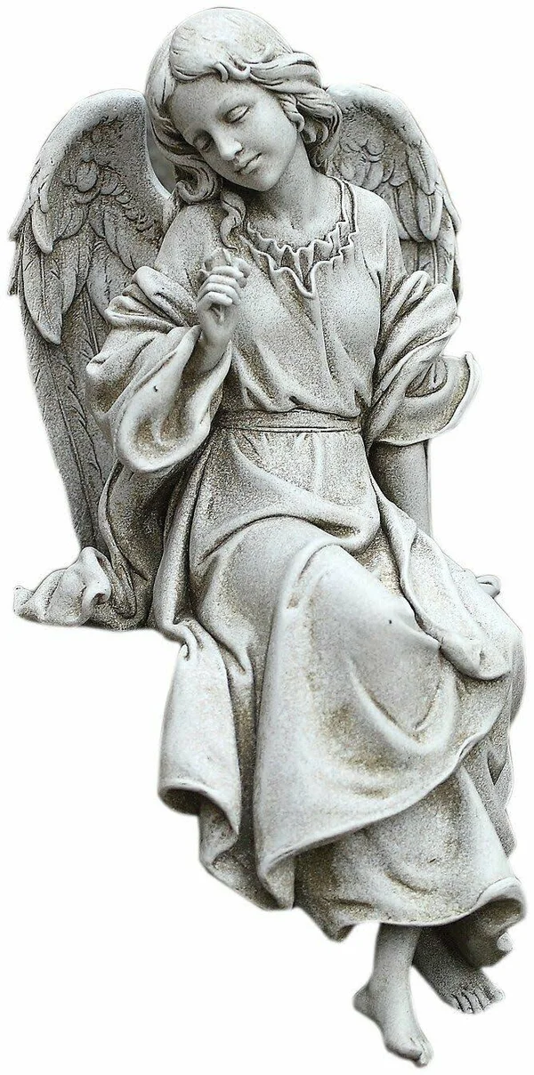 Joseph Studio 64554 Tall Sitting Angel Looking Down Statue 12-Inch