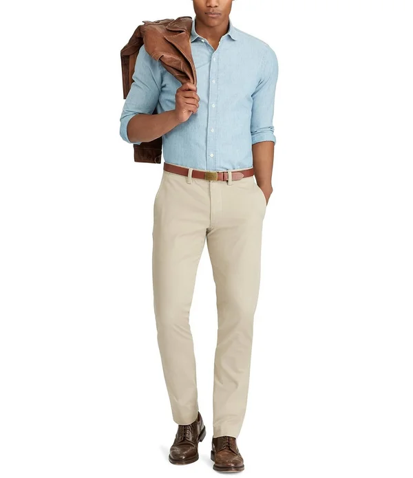 Polo Ralph Lauren Men's Straight-Fit Bedford Stretch Chino Pants - Federal Blue