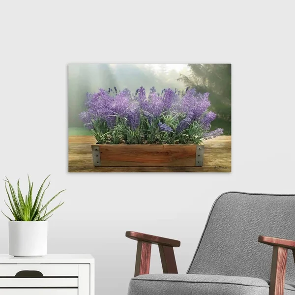Lavender Planter - Canvas Wall Art, 24x16, Great Big Canvas