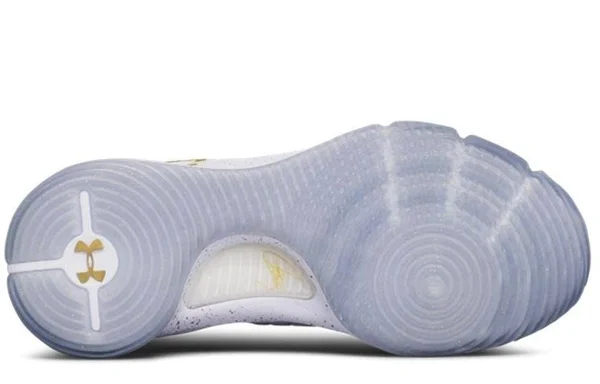 Under Armour Curry 4 - Adult Basketball Shoes White/Metallic Gold