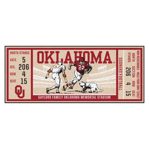 University of Oklahoma Ticket Runner 30x22x72x22
