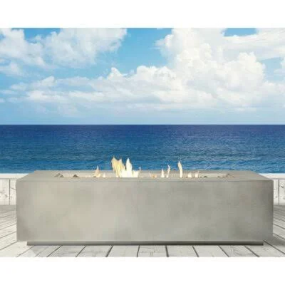Aly Fiber Reinforced Concrete Propane Fire Pit Table AllModern Finish: Natural Concrete, Size: 16x22H x 42x22W x 20x22D