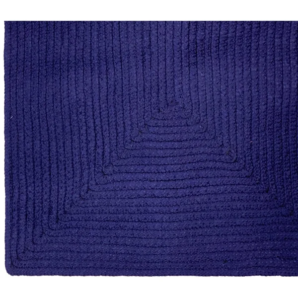 Better Trends Alpine Braid Reversible Indoor Area Utility Rug 100% Polypropylene - 72 inch Octagonal, Navy Solid
