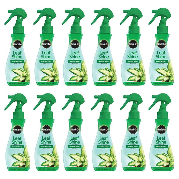 Miracle Gro Leaf Shine Foliage Plant Shine Clean Liquid Spray Bottle 8 oz, 12-pk