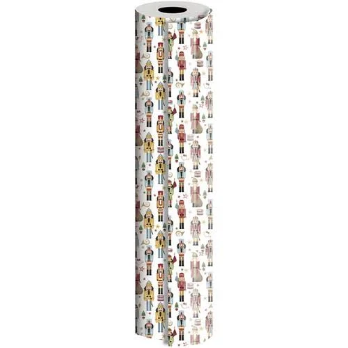 Jam Paper Industrial Size Bulk Wrapping Paper Rolls - Traditional Nutcracker - 1/4 Ream (416 Sq ft) - Sold Individually - Size: 2