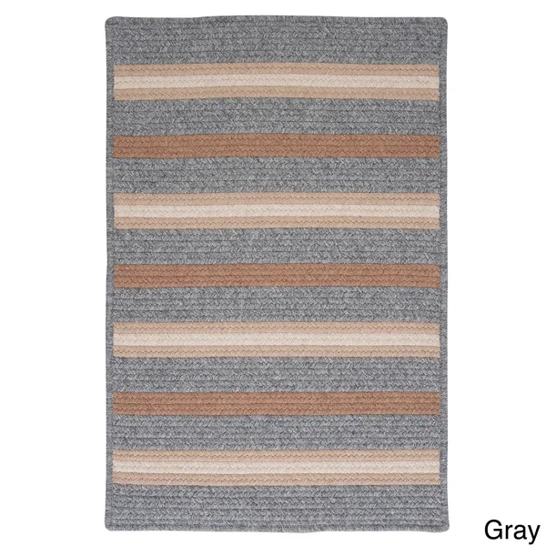 Colonial Mills Sterling Braided Reversible Rug USA Made - 8& x 10&, Blue