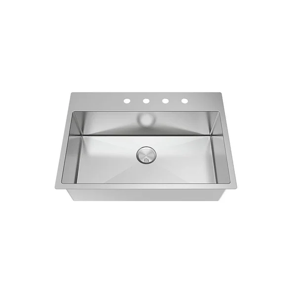 Transolid Diamond 32-in 16 Gauge Super Dual Mount Single Bowl Kitchen Sink