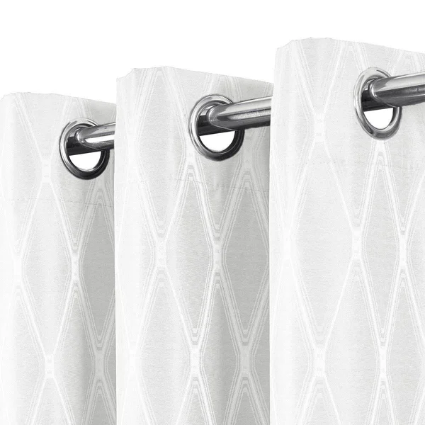 100% Blackout Curtain Jacquard Thermal Insulated Victoria Panels ( Set of 2) 54 x 120x22 Pair - Navy by Royal Tradition