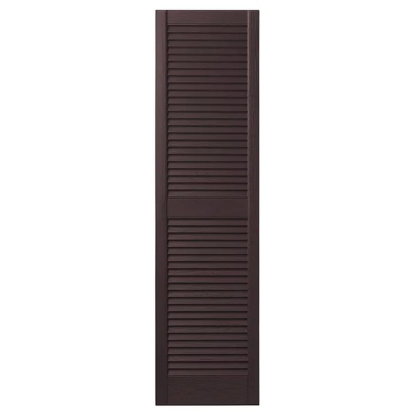 Louvered Shutter Ply Gem Size: 63x22 H x 15x22 W, Color: Winestone
