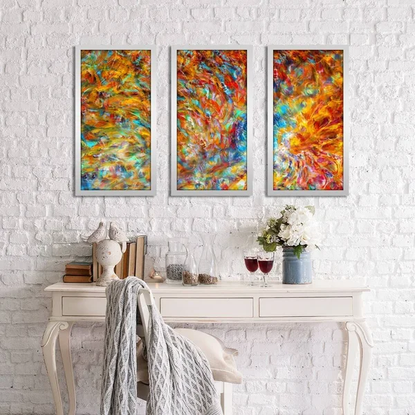 Picture Perfect International Mark Lawrence Isaiah 24 23 Max Framed Plexiglass Wall Art, Set of 3, 13.5x22 W x 25.5x22 H x 1x22