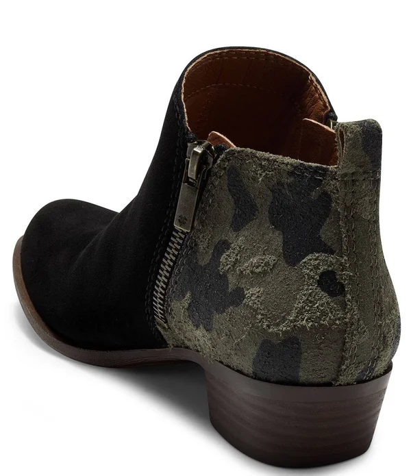 Lucky Brand Basel Women's Boots Black/Camo : 6 M