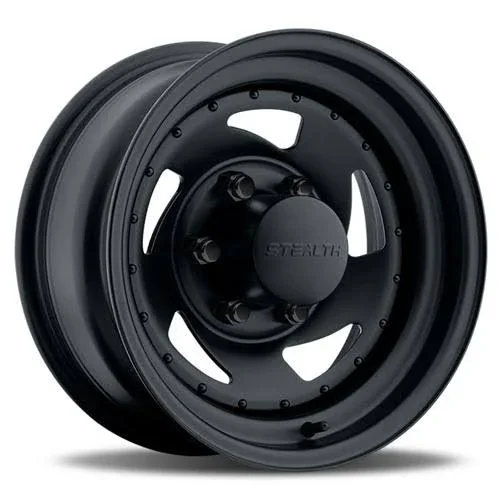 15x8 5x114.3mm|5x4.5 inch U.S. Wheel 204 Series Stealth Blade Black Wheels