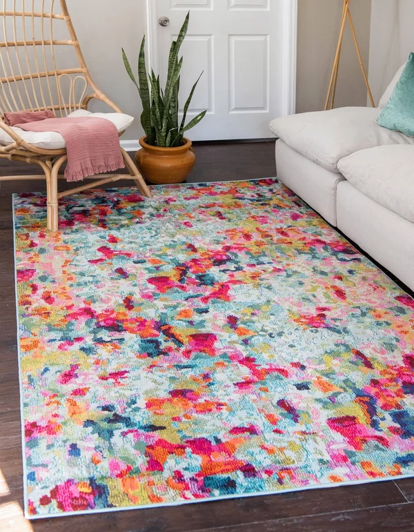 Unique Loom Joyous Chromatic Area Rug (8& x 10&)