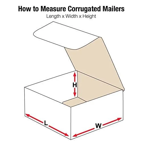 8x22 x 7x22 x 4x22 White Corrugated Mailers, 50/Bundle M874