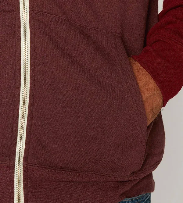 Men's Threads for Thought Raglan Hoodie - Size Small - Burgundy
