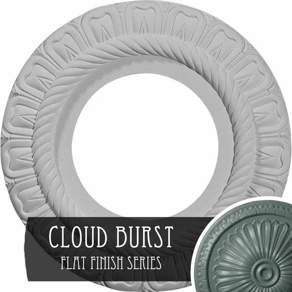 9x22OD x 4 1/2x22ID x 1/2x22P Claremont Ceiling Medallion (Fits Canopies Up to 5 5/8x22), Hand-Painted Cloud Burst