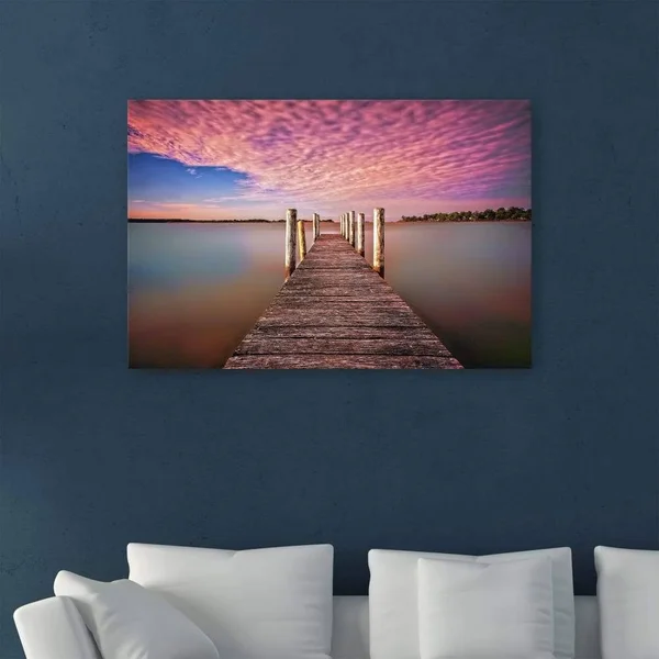 Pink Pier Canvas Giclee