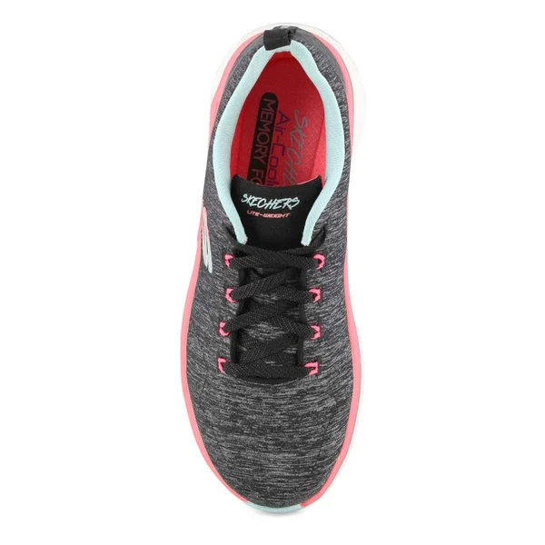 Skechers Solar Fuse Lace Black Womens Trainers 149026