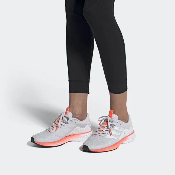 Adidas SL20 Dash Grey/White/Coral Women's Running Shoes, Size: 6