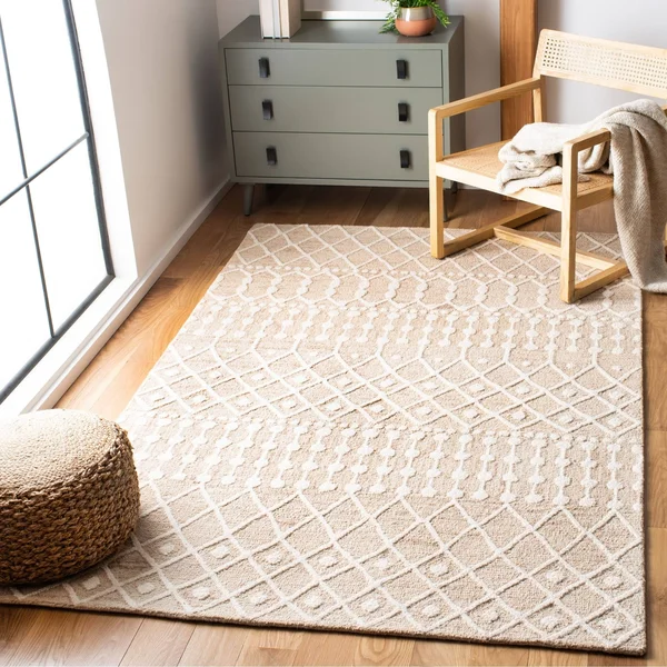 Blossom Collection BLM115B Rug Beige, Ivory, Runner 2&-3x22 x 9&