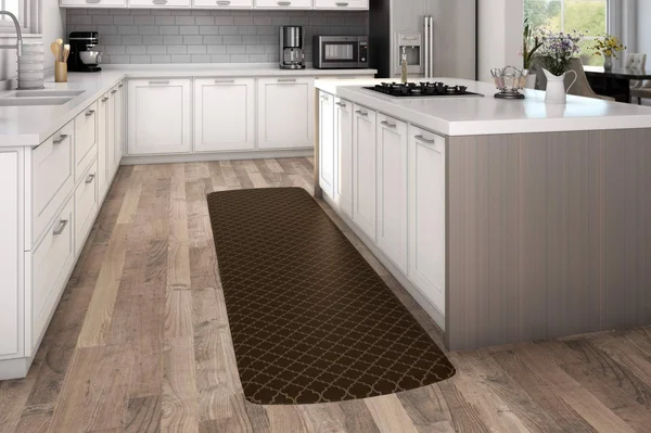 Newlife by GelPro Designer Comfort Kitchen Mat 30x108 Lattice Java - Size: 30 inch x 108 inch