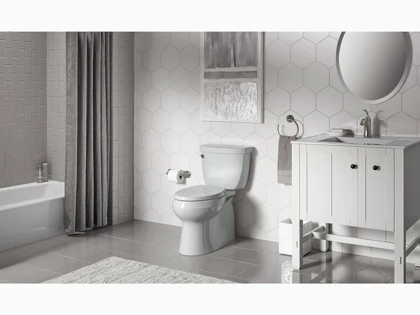 Kohler 5310-NY Cimarron Comfort Height Two-Piece Elongated 1.28 GPF Toilet with Skirted Trapway - Dune