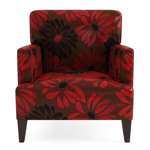 Osp Home Furnishings Carrington Armchair Avignon Sky Multi-Color Fabric and Solid Wood Espresso Legs