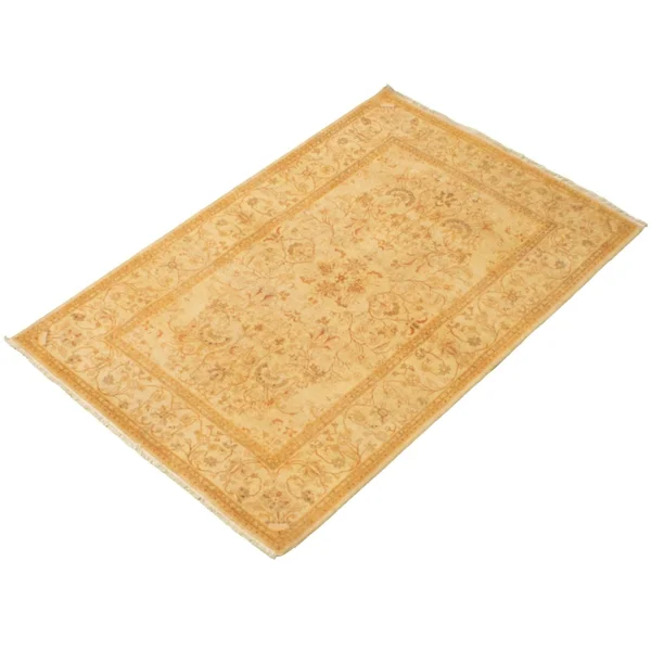 Hand-Knotted Pako Persian 18/20 Beige Wool Rug 4&2x22 x 6&5x22