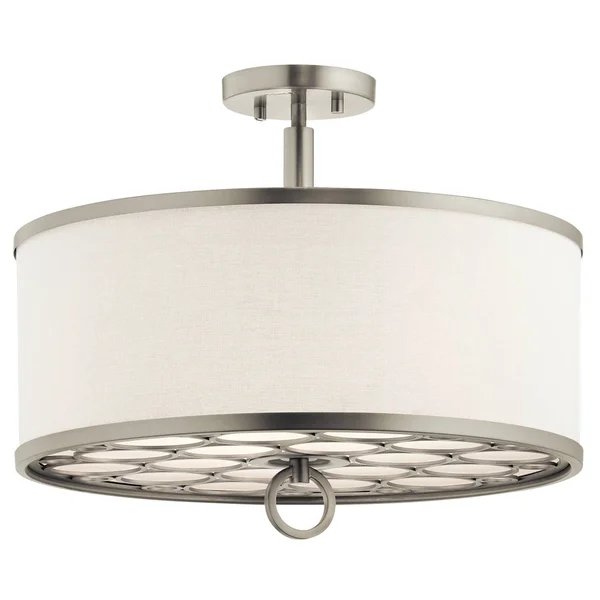 Kichler Melrose 3-Light Pendant/Semi Flush Brushed Nickel 43987NI