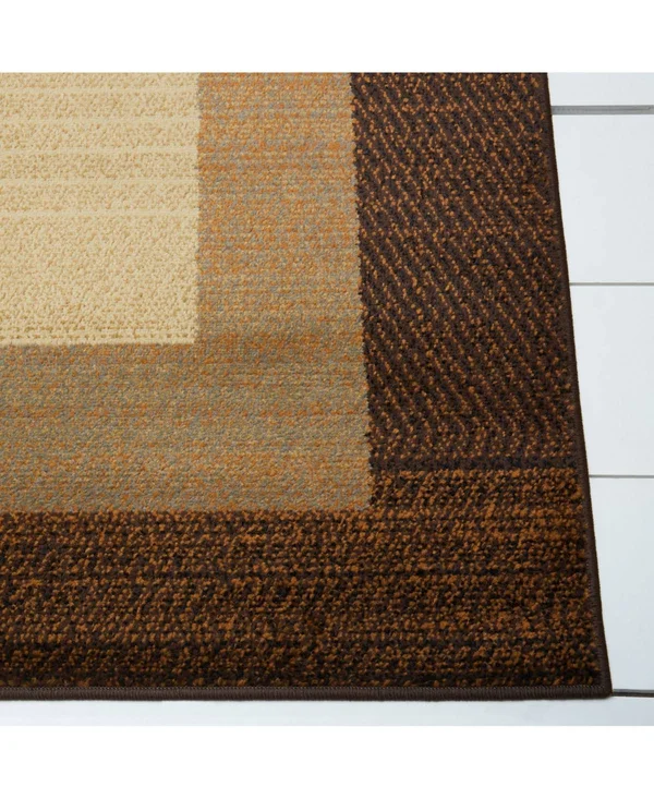 Home Dynamix Royalty Clover Geometric Area Rug, Brown/Blue, 5&2 inchx7&2 inch
