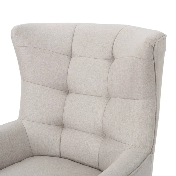 Christopher Knight Home Tamsin Mid-Century Fabric Club Chair by - Wheat