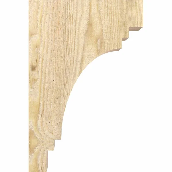 Ekena Millwork COR06X08X16PEC00RDF 6x22W x 8x22D x 16x22H Pescadero Rough Sawn Corbel - Douglas Fir