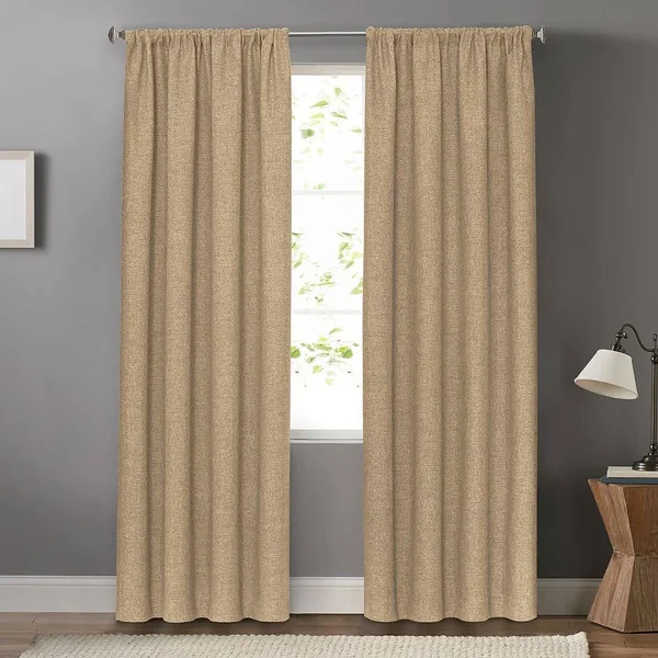 Sonoma Goods for Life Blackout 1-Panel Dynasty Window Curtain - Dark Beige, 50X95