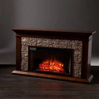 Trommald Simulated Electric Fireplace Finish: Whiskey Maple